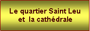 Zone de Texte: Le quartier Saint Leu et  la cathdrale